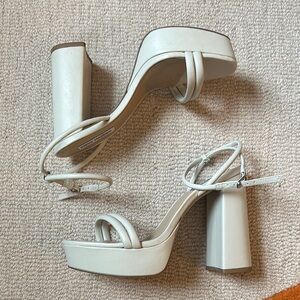 Steve Madden Cream Platform Heels